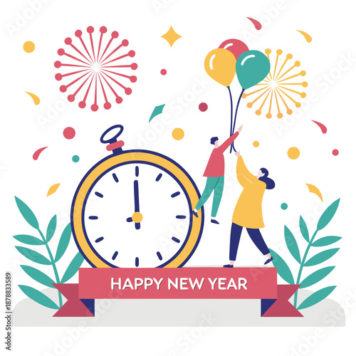 Happy new year celebration