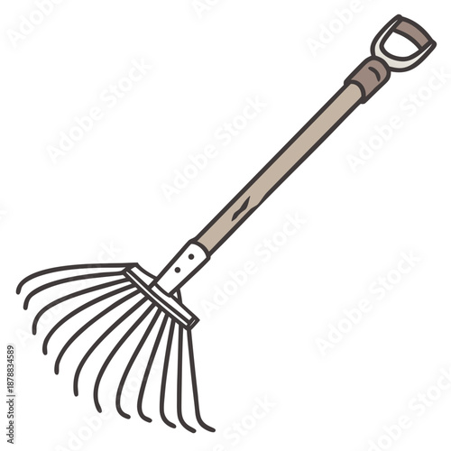 Garden rake illustration