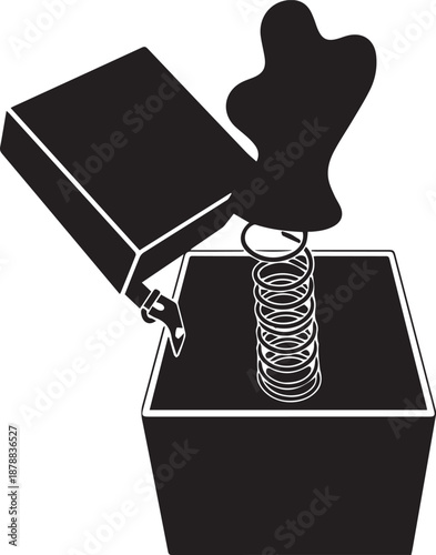 Spring-loaded box toy