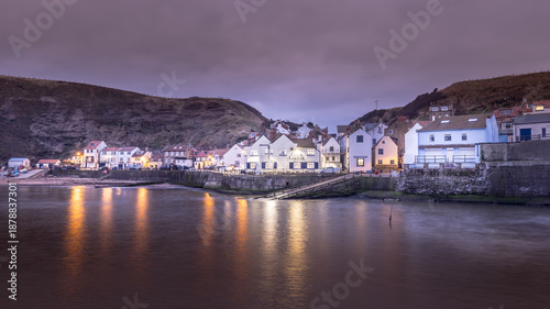 Staithes Harbour at Twilight
