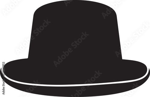 Classic black bowler hat