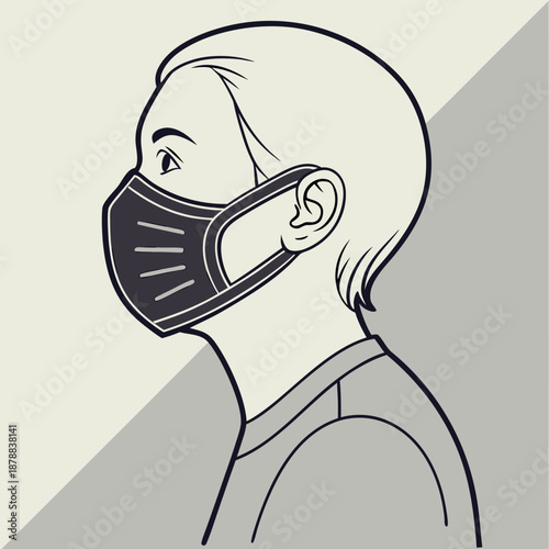 Person wearing face mask