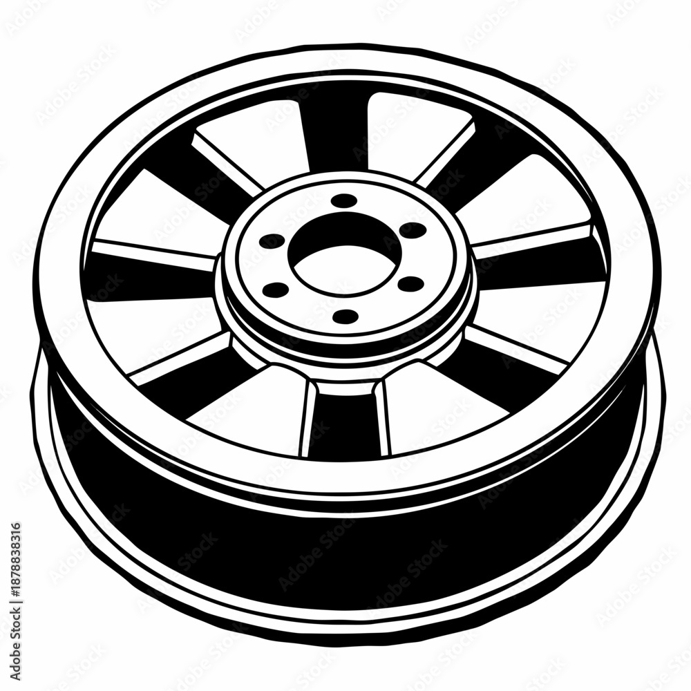 Obraz premium Car wheel illustration