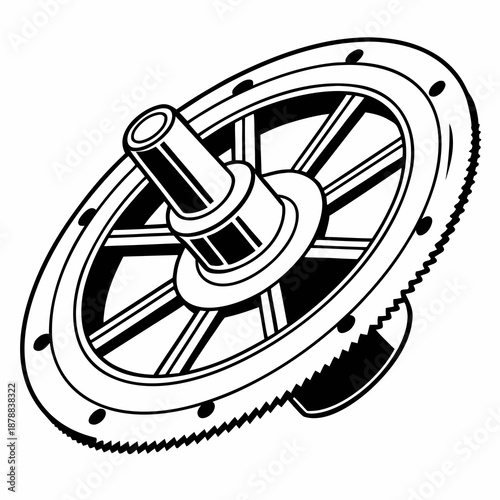 Mechanical gear illustration