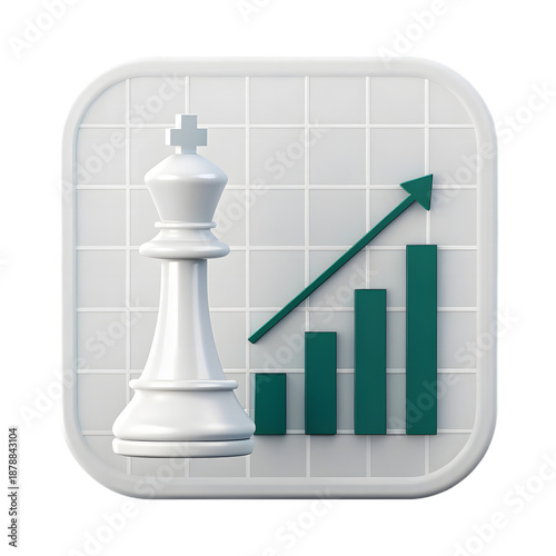 business graph on a white background