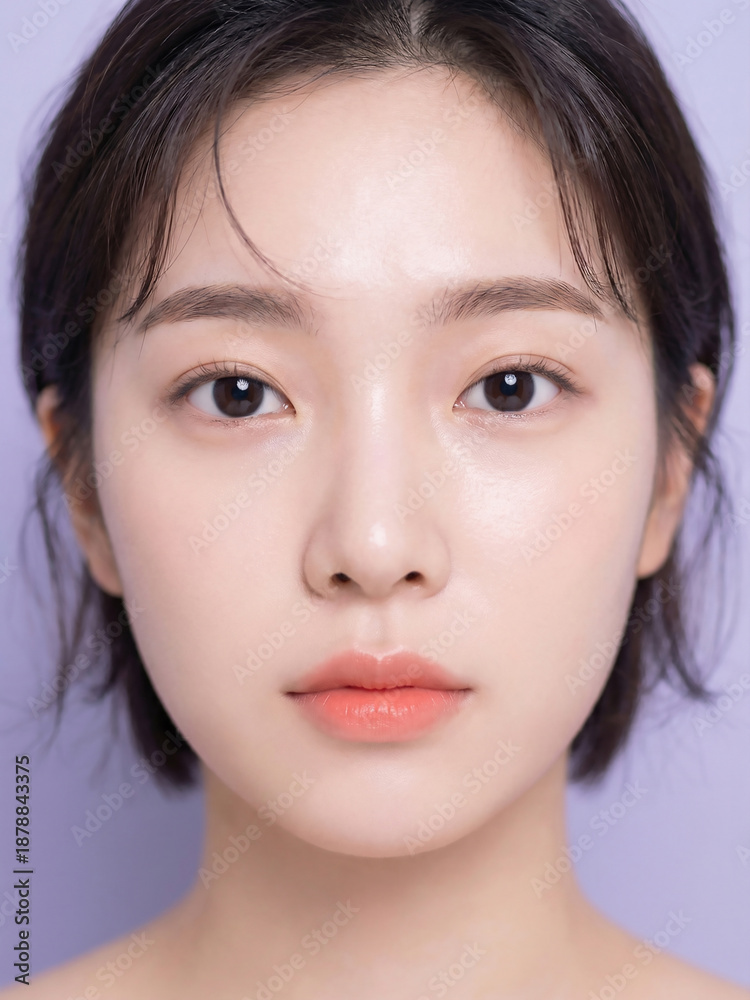 Fototapeta premium 뷰티 초상화 피부관리 클렌징, Beauty Portrait Skincare Cleansing