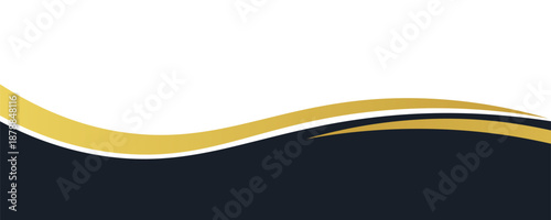 Abstract banner gold web banner waves vector in gold colors. Abstract swoosh texture.
