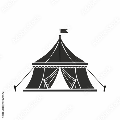 Silhouette Circus Tent Illustration: A Classic Symbol of Entertainment and Adventure