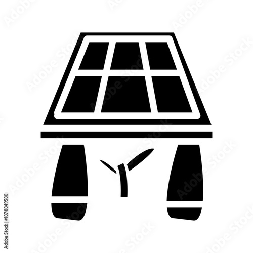 solar hydroponic system method glyph icon illustration