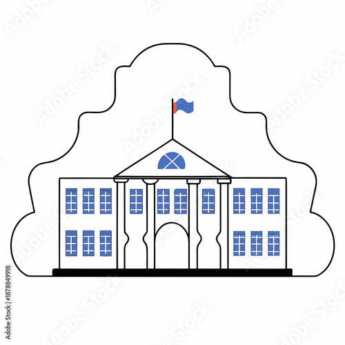 Illustrated government building