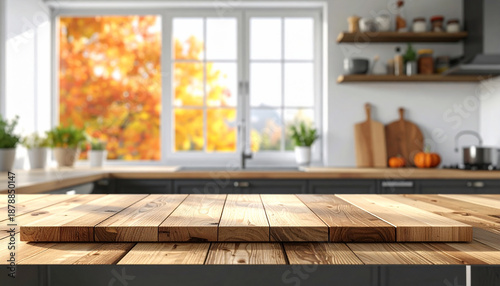 Kitchen Table with Autumn View