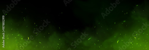 Green smoke fog overlay