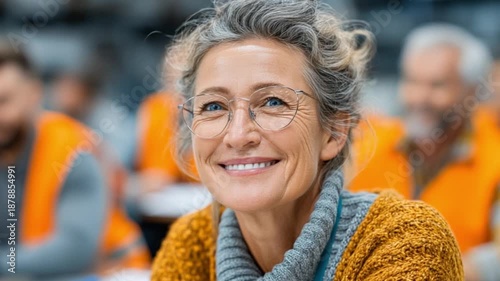 Senior Female Supervisor Training New Hires in AI Safety Tools