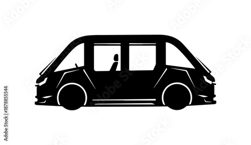 Silhouette of a Modern Electric Vehicle