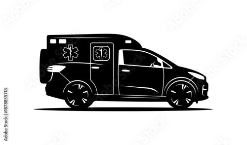 Emergency Ambulance Vehicle Illustration