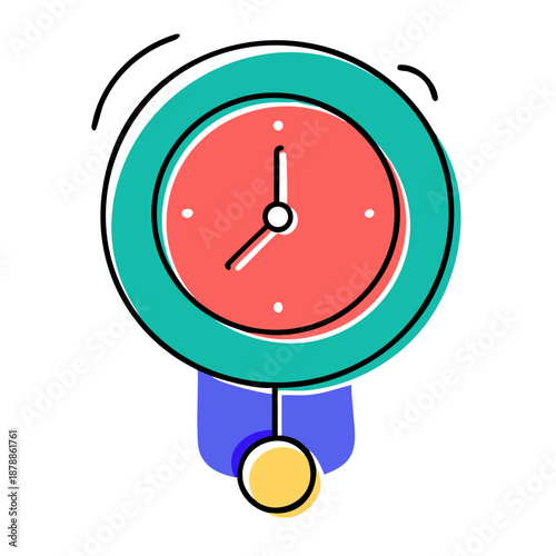 Illustrated alarm clock