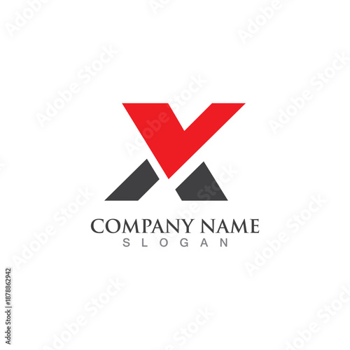 Free Download X Letter Logo Template vector icon - GFXLoad