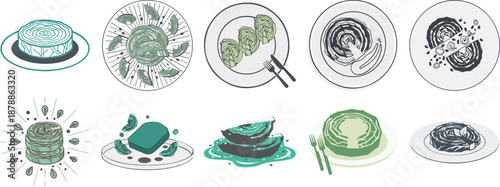 Roasted Cabbage Steak Set