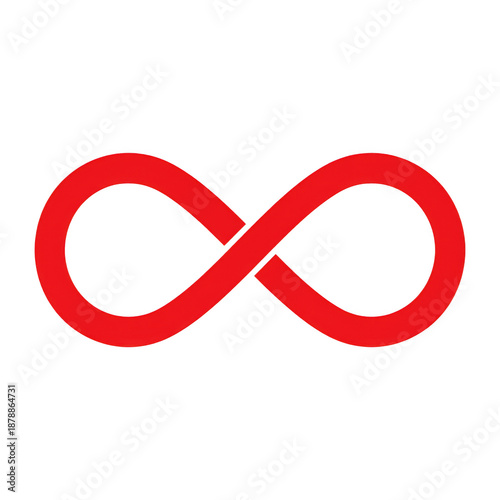 Love symbol infinity heart isolated on white background