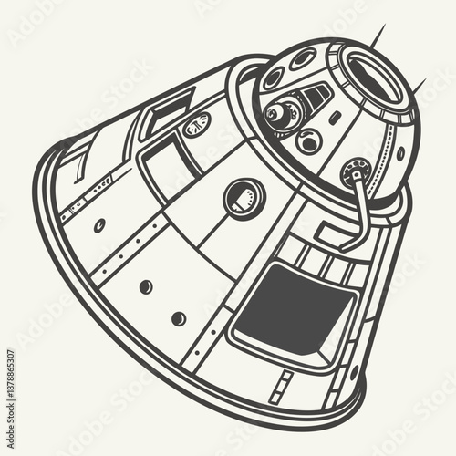Next gen atmospheric engine capsule open front spacecraft