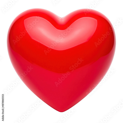 Red heart isolated on white backgroun