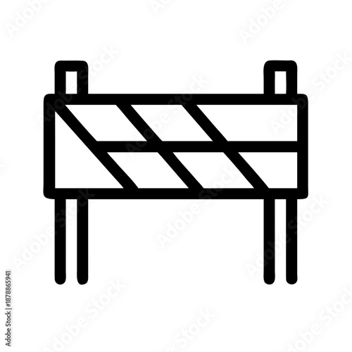 Road barrier icon