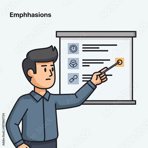 Professional businessman presenting a detailed explanation on a whiteboard, emphasizing key points during a corporate meeting or educational session with a clear focus on communication