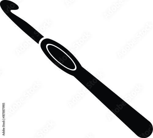 Embroidery crochet vector illustration icon closeup. 