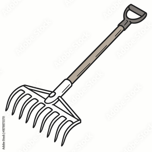 Garden rake illustration