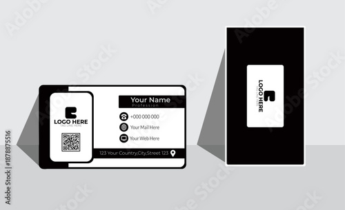 Modern minimal professional corporate business card design template
