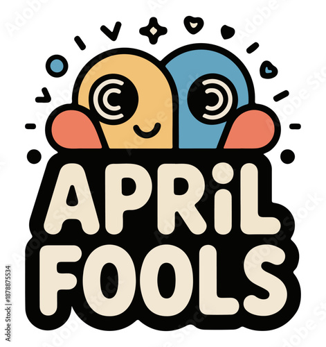 April fools day background or banner design template with funny prank illustration vector for april fools day event 1 april celebration