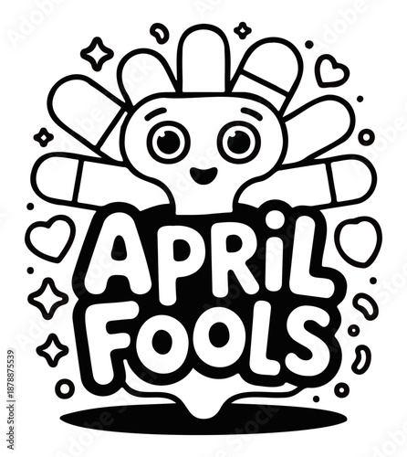 Illustration vector graphic of april fools day