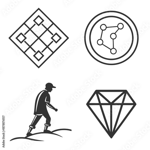 Set of symbolic icons