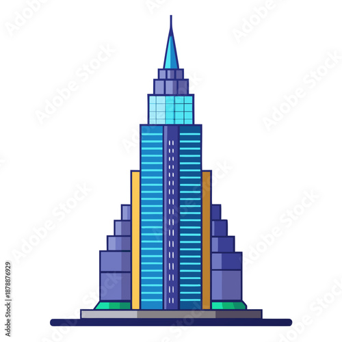 Iconic skyscraper illustration