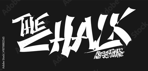 Hand Written Chalk Font Logo Alphabet Uneven Letter Set Street Art Typography, Graffiti Brush Typographic Design for Hip Hop Music Title Text, Typo Poster Headline, Youth Fonts. Vector Typeface