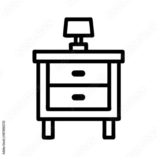 Nightstand with lamp