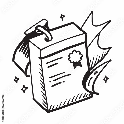 Illustrated milk carton on fire