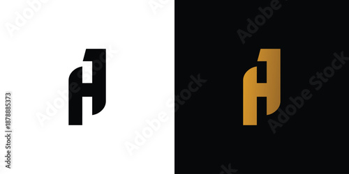 Simple and unique letter H1 initials logo design
