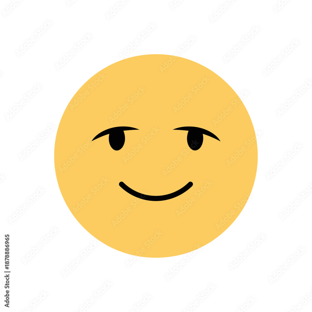 Fototapeta premium Sly Playful Smirking Emoji Icon