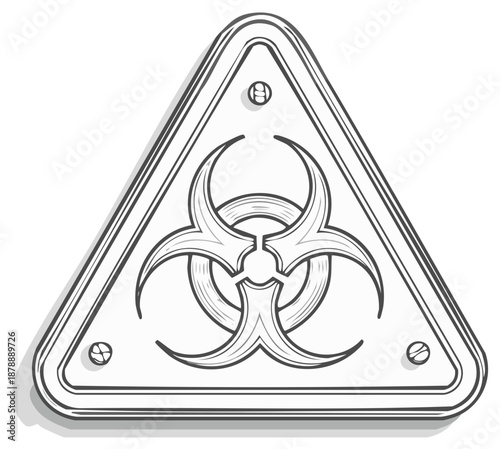 Biohazard warning sign illustration