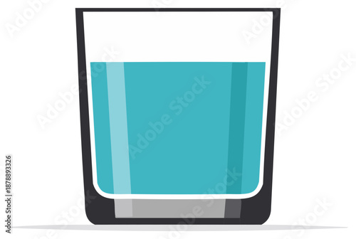 Glass of Water Refreshing Drink Liquid Hydration Blue Aqua Refreshment