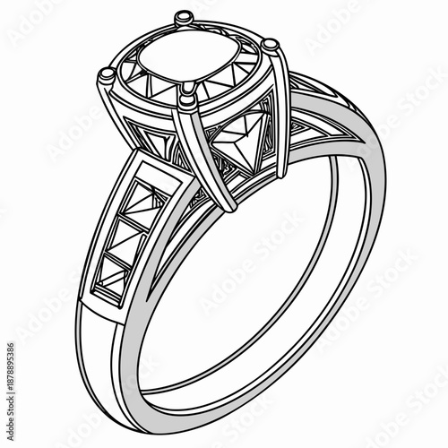 Futuristic aero engine ring internal structure mechanical