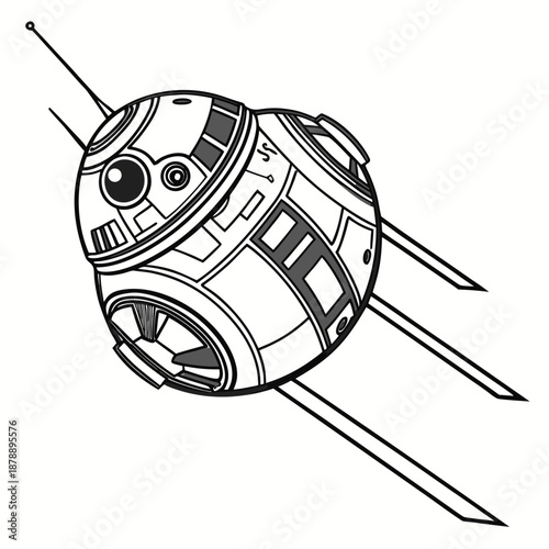 B B8 Droid Spacecraft robot Star Wars