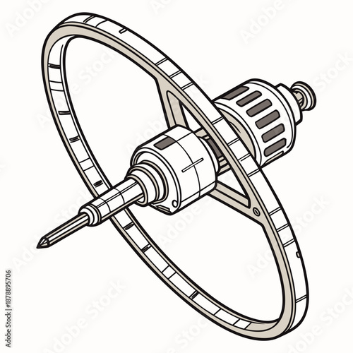 Floating propulsion ring device with central motor