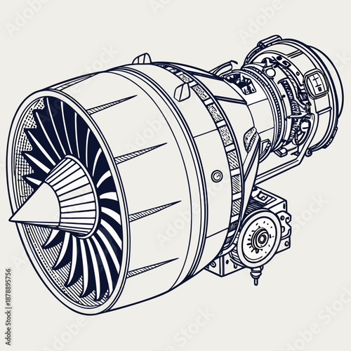Jet engine turbine nozzle fan blades aircraft engine