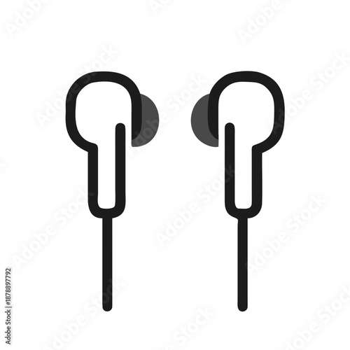 Black in-ear headphones