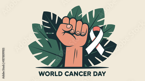 Celebrating world cancer day with unity and hope Vector