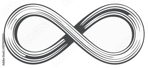 Stylized infinity symbol with flowing lines representing eternity and endlessness