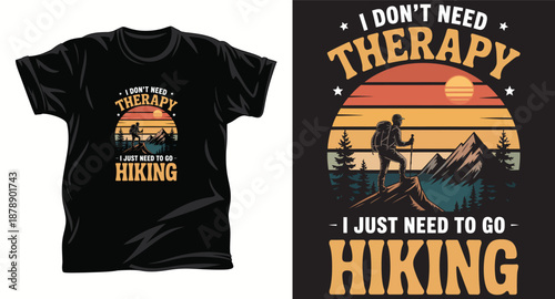 Hiking Graphic vector t shirt design print