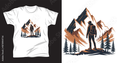 Hiking Graphic vector t shirt design print